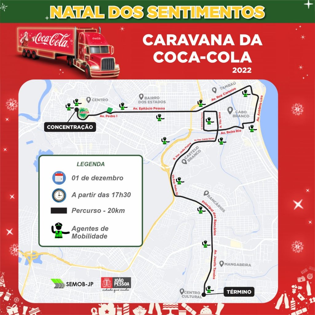 Caminhões do Natal da Coca-Cola chegam a Pernambuco. Veja o roteiro