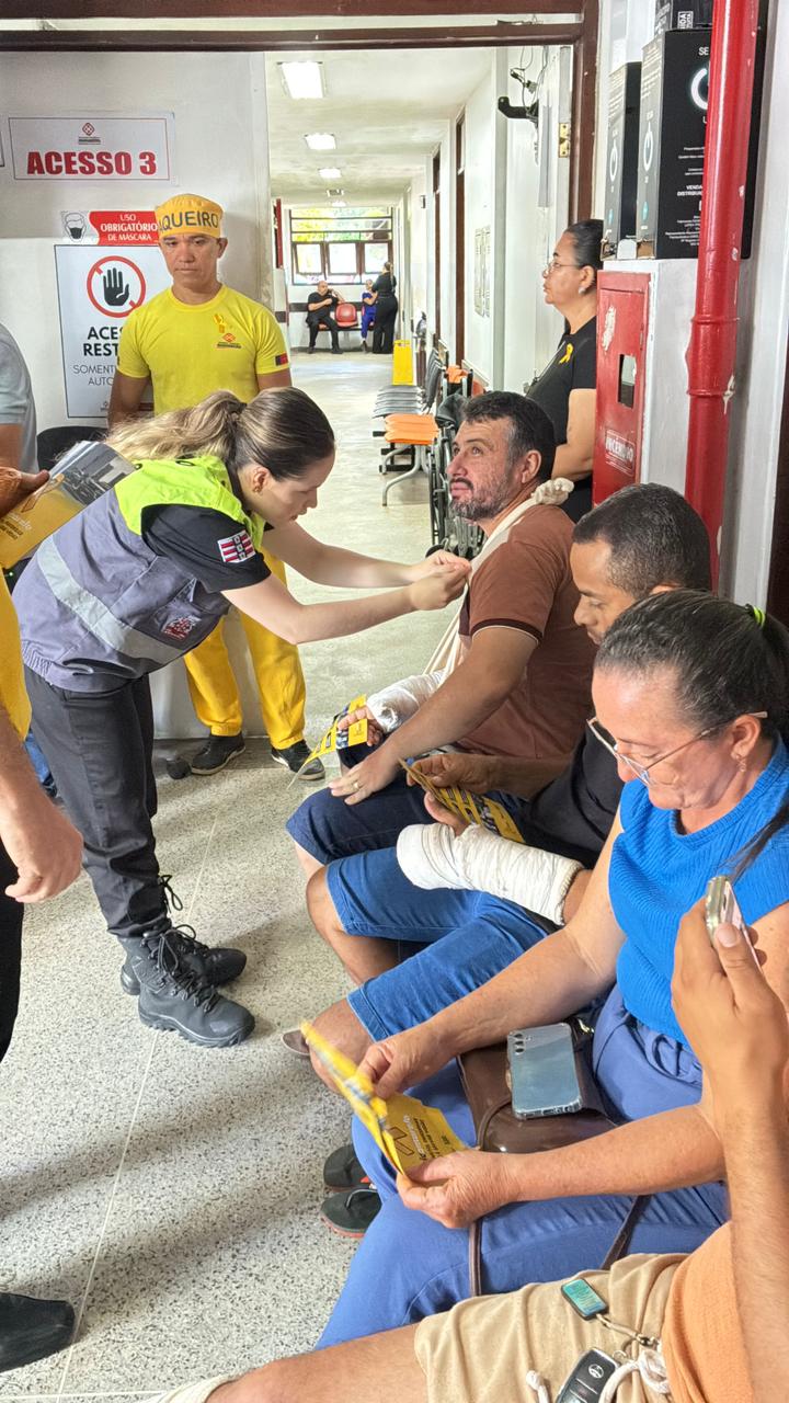 Semob-JP realiza ação educativa no Complexo Hospitalar de Mangabeira para reduzir sinistros no trânsito